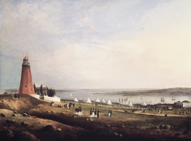 Charles Codman Entertainment of the Boston Rifle Rangers by the Portland Rifle Club in Portland Harbor oil painting image